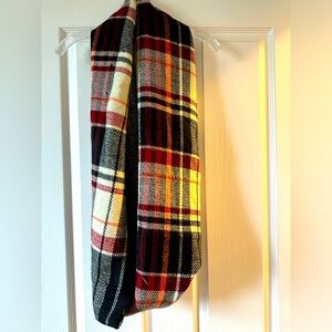 Plaid infinity scarf